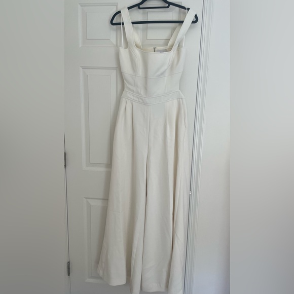 Reiss Dion Open-Back Wide Leg Jumpsuit in Ivory - Picture 6 of 7